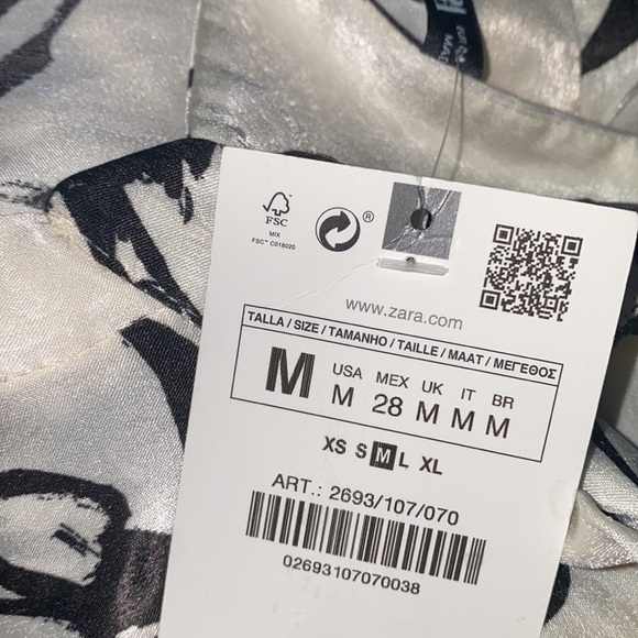 Zara NWT printed shirt dress - Picture 9 of 9